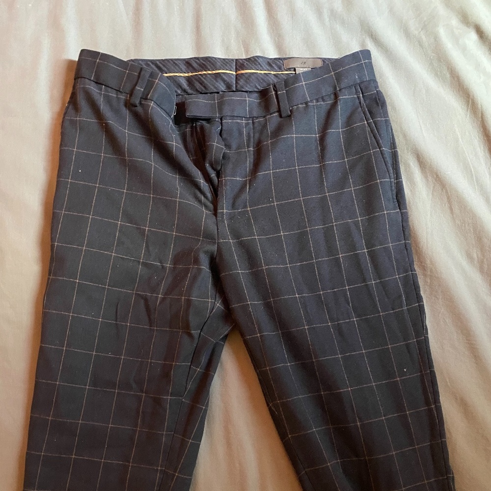 H&M Mens Checkered Trouser Size 32R